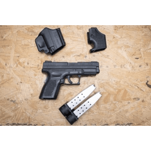 Springfield XD-45 Compact 45ACP Police Trade-In Pistol w/Stippled Grips, Two Mags, Holster, Speedloader