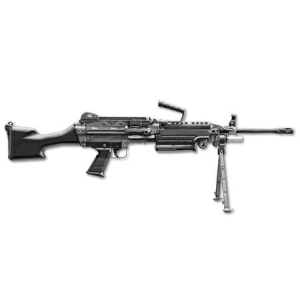 FN M249S 5.56mm Black Semi-Automatic Belt-Fed Rifle (M249 SAW Replica)