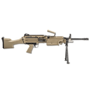 FN M249S 5.56mm FDE Semi-Automatic Belt-Fed Rifle (M249 SAW Replica)