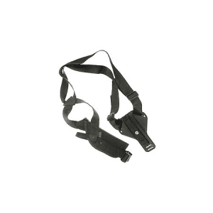 Uncle Mikes Scoped Vertical Shoulder Holster Shoulder Size 04 Black Cordura Harness