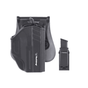 Bulldog Thumb Release Polymer Holster With Universal Magazine Holder For Glock 17,22,31
