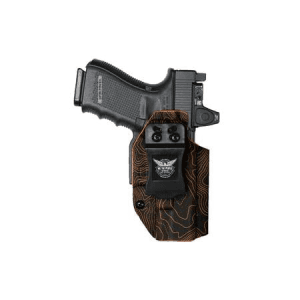 We The People IWB Holster for Glock 43/43X MOS, Orange Topographic Map Color