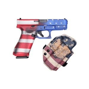 Glock 45 9mm Pistol with USA Cerakote Finish and USA Holster