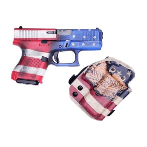 Glock 26 Gen5 9mm Subcompact Pistol with USA Cerakote Finish and We The People Holster