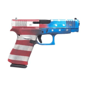 Glock 48 9mm Semi-Auto Pistol with American Flag Cerakote Finish and We the People Holster