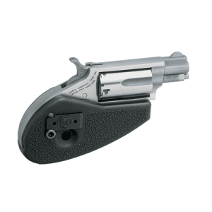 NAA 22 LR / 22 WMR 1.1" 5rd Mini-Revolver - Stainless w/ Black Holster Grip