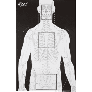 ACTION TARGET VTAC-P Viking Tactics Double Sided Advanced Training 23x35 Target | 100 Count