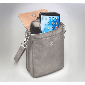 GUN TOTE'N MAMAS X-Body Smart Phone Pouch Gunmetal 6.75"