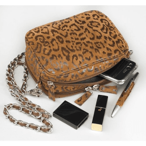 GUN TOTE'N MAMAS Evening Shoulder Pouch Dark Tan 7.25"