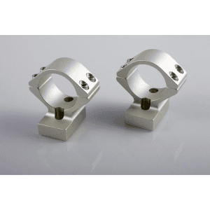 Talley Lightweight Alloy Mount Combo - Silver 1" - High, Savage w/Accutrigger, Stevens 200, Stiller Predator, Ruger American SA