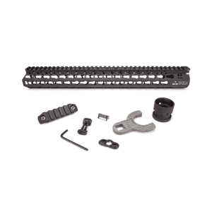 Bravo Company Alpha Keymod Rail Fits AR Rifles 15" Aluminum Alloy Black Finish  Includes BCM KeyMod Sling Mount and a BCMGUNFIGHTER KeyMod Nylon Rail BCM-KMR-A15-556-BLK