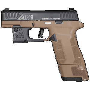 Diamondback DB0301P061 DBAM29 Sub-Compact 9mm Luger 3.50" 17+1 Flat Dark Earth Black Nitride Stainless Steel Slide Black Polymer Grip with Viridian Laser & Holster