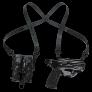 Galco MCII652B Miami Classic II Shoulder System Size Fits Chest Up To 56" Black Leather Harness Compatible w/S&W M&P Shield/Glock 43/43X Right Hand
