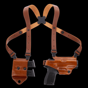 Galco MCII250 Miami Classic II Shoulder System Size Fits Chest Up To 56" Tan Leather Harness Fits Sig P229 Fits Sig P226 Fits Sig P228 Right Hand
