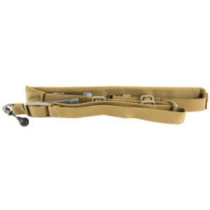 Blue Force Gear VCAS2TO1RED200AACB Vickers 221 Sling made of Coyote Tan Cordura with 57"-67" OAL, 2" W, Padded & One-Two Point Design & RED Swivel for AR Platform