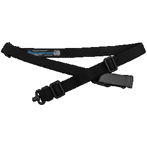 Blue Force Gear VCAS2TO1PB125AABK Vickers 221 Sling made of Black Cordura with 54"-64" OAL, 1.25" W, One-Two Point Design & Push Button Swivel for AR Platform