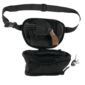 Bulldog Cases Bulldog Bd850 Fanny Pack Small Handgun Holster Black Water-Resistant Nylon, Fits Up To 50" Waist, Ambidextrous