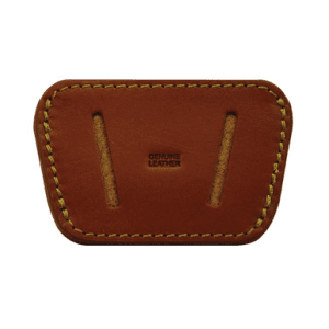 PSP 035 Belt Slide IWB/OWB Tan Leather Belt Clip/Slide Fits Med/Lg Semi-Auto Ambidextrous