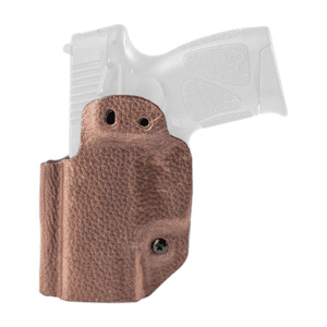 Mission First Tactical Leather Hybrid IWB/OWB Holster for Taurus PT111/G2/G2C/G2S/G3c Brown Ambi