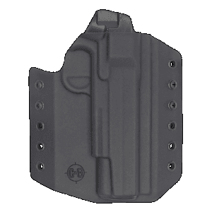 C&G Holsters 1850100 Covert OWB Black Kydex Belt Loop Fits 1911 Government 5"