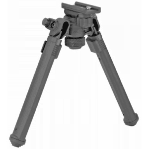 Magpul MAG1075-BLK Bipod made of Aluminum with Black Finish, Sling Stud Attachment, 6.30-10.30" Vertical Adjustment, & Rubber Feet for AR-Platform