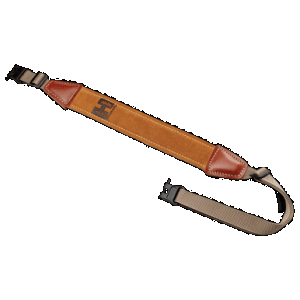 Hornady 99107 Universal Sling made of Brown Leather with Nylon Straps & Swivels for Rifles