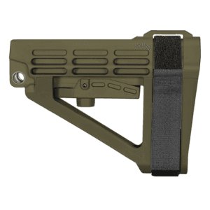 SB Tactical SBA4 X OD Green Adjustable AR Platform Stock Ambidextrous QD Sling