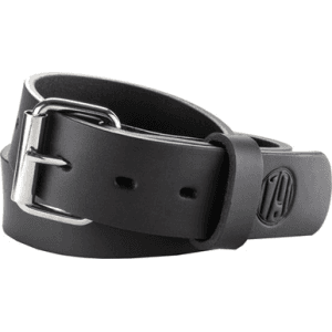 1791 Gunleather BLT014852SBLA 01 Gun Belt Stealth Black Leather 48/52 1.50" Wide Buckle Closure