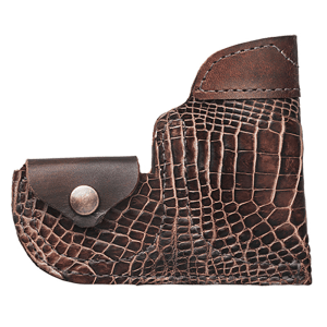North American Arms Inside Pant Brown Gator Skin Holster