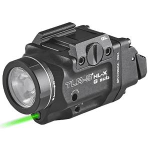 Streamlight TLR-8 HL-X G Sub USB Weapon Light with Green Laser for  Springfield Hellcat Black