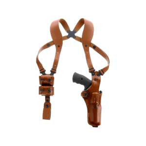 Galco Vertical Shoulder Holster Ambidextrous S&W L Frame 686 6" Leather Tan