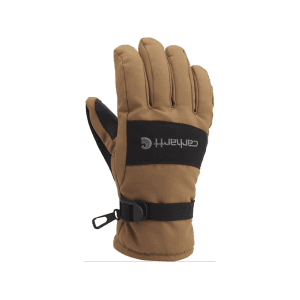 Carhartt Men's Knit Cuff Waterproof Insulated Gloves Brown/Black Medium