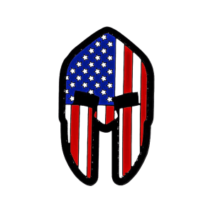 Merica Life Spartan Helmet US Flag PVC Morale Patch