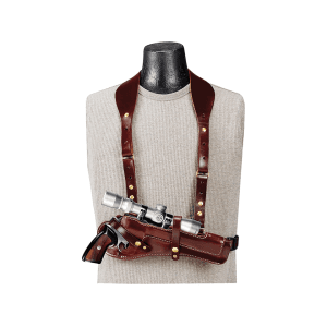 Triple K 474 Big Thunder Chest Holster Right Hand Ruger Super Redhawk 9.5" Leather Walnut