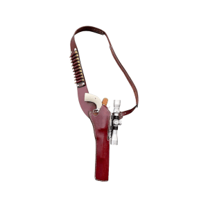 Triple K 606 Bandolier Chest Holster Right Hand Ruger Super Redhawk 9.5" Leather Walnut Oil