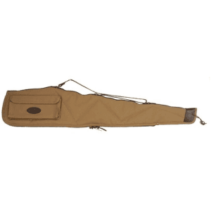 Boyt Signature Series Scoped Rifle Gun Case 48" with Pocket and Sling Quilted Canvas with Leather Trim Khaki