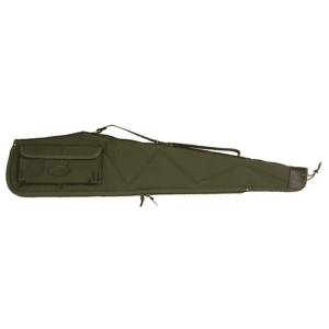 Boyt Signature Series Scoped Rifle Gun Case 42" with Pocket and Sling Quilted Canvas with Leather Trim Green