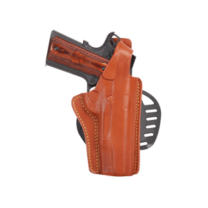 Gould & Goodrich B807 OWB Holster Right Hand 1911 Government, Browning Hi-Power Leather Chestnut