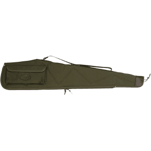 Boyt Signature Series Scoped Rifle Case 50" with Pocket and Sling Quilted Canvas with Leather Trim Green