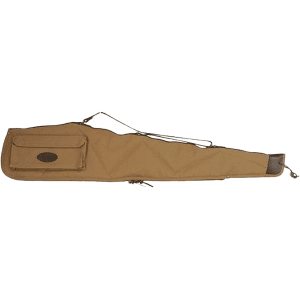 Boyt Signature Series Scoped Rifle Case 44" with Pocket and Sling Quilted Canvas with Leather Trim Khaki