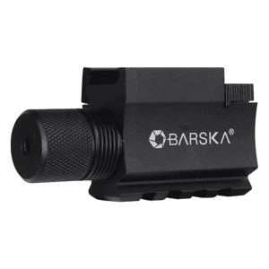 Barska GLX Laser Sight 5mW Green Laser with Integral Weaver-Style Mount and Momentary Switch Black