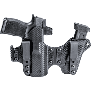 Rounded Sidecar IWB Holster Right Hand Glock 19, 19X, 23, 32, 45 Kydex Carbon Fiber