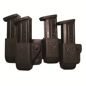 Comp-Tac Beltfeed 4 Magazine Pouch Right Hand Single Stack 1911, Kahr, Sig P220 Kydex Black