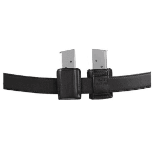 Galco Concealable Double Stack Metal Magazine Pouch 40 S&W, 9mm Leather Black