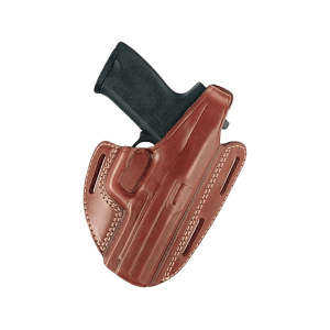 Gould & Goodrich B803 OWB Holster Right Hand 1911 Government, Browning Hi-Power Leather Chestnut