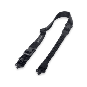 CrossTac Tactical Single/Double Point Rifle Sling with QD Swivel Nylon Bungee Black