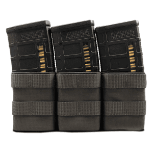 Esstac KYWI Midlength Triple AR-10/AK-47 Rifle Magazine Pouch with MOLLE Nylon Ranger Green