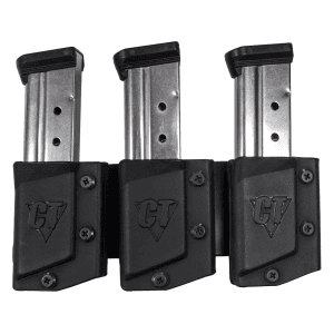 Comp-Tac Tri-Mag Pistol Magazine Pouch Right Hand HK P30, P30L, VP9, VP40 Kydex Black