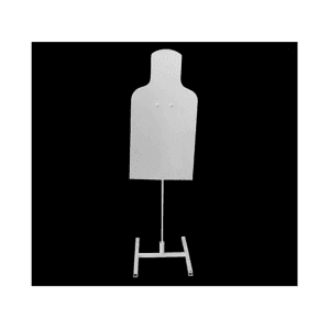 MGM Tac E Silhouette Target with Armor Plate Post and Tube Base Steel