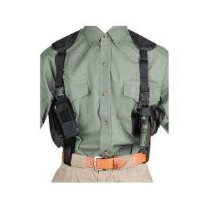Bulldog Pro Series Deluxe Shoulder Holster Ambidextrous Beretta 92, Browning Hi-Power, 1911 Government, Glock 34, 35, Springfield Xd Nylon Black